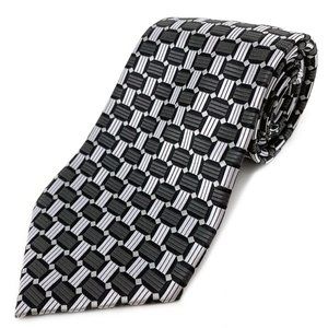 AGENDA NEW YORK Men's Monochrome Print Necktie